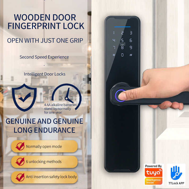 front door smart lock with handle front door smart lock with handle