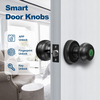 Aidmi fingerprint door handle with application control suitable for bedrooms cloakrooms apartment offices hotels matte black