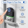 Aidmi New Design Electric Tuya App Fingerprint Door Lock Sliding Wood Door Smart Lock For Tuya Wifi App