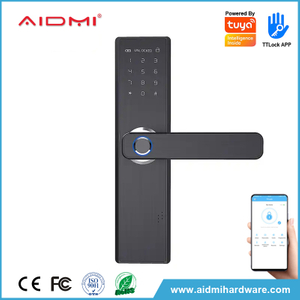 smart door lock digital door lock Fingerprint Smart Front Door Lock aluminum door handle ADM-J003