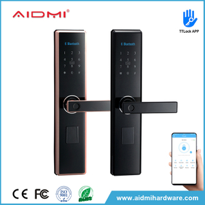 smart door lock Fingerprint Smart Front Door Lock aluminum door handle ADM-Z006