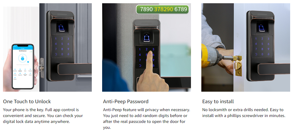 Fingerprint Digital Code Card Lock