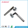 SS304 Satin Mixed with Polish Finish Solid Lever Door Handle