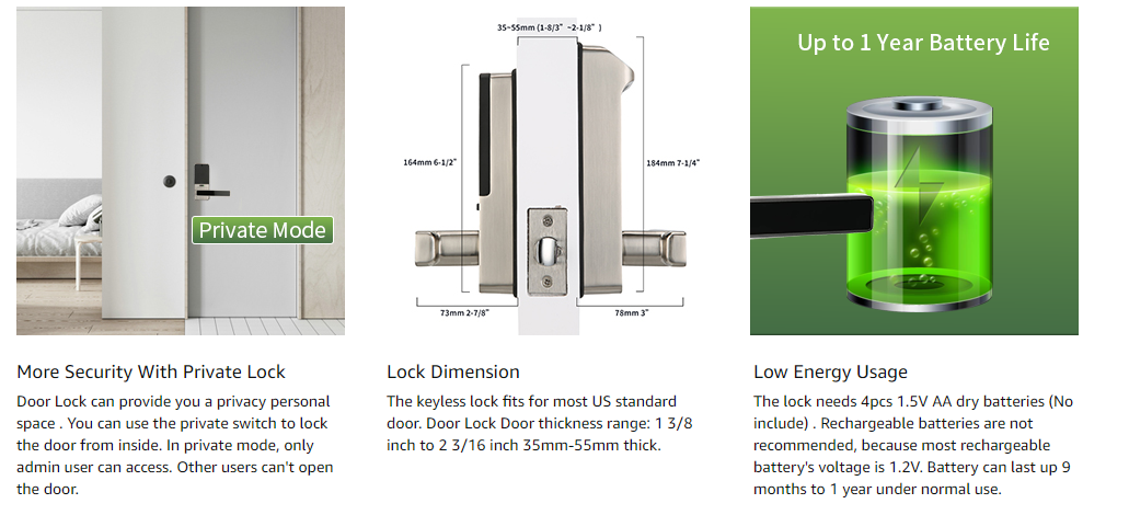 Fingerprint Digital Code Card Lock
