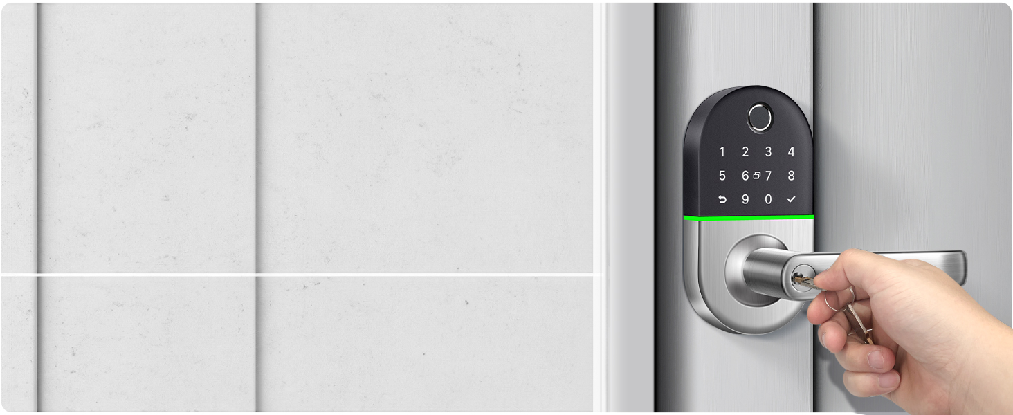 smart code password card glass door smart lock