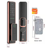 smart door lock installed easy smart door lock Smart Lock Keyless aluminum door handle ADM-J008Pro