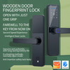 High Security TTLOCK Fingerprint Smart Door Lock BLE APP Digital Smart Lock For Airbnb And Apartment door lock with handle Keyless Entry Door Lock with Handle