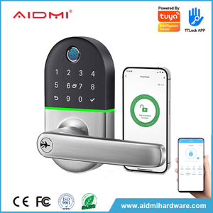 Aidmi New Design Electric Tuya App Fingerprint Door Lock Sliding Wood Door Smart Lock For Tuya Wifi App