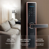smart door lock Fingerprint Smart Front Door Lock aluminum door handle ADM-Z006