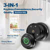 Aidmi fingerprint door handle with application control suitable for bedrooms cloakrooms apartment offices hotels matte black