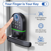 Aidmi WiFi Smart Home Electronic Keyless Keypad Deadbolt Door Rim Lock Password Card Combination Door Lock for Home
