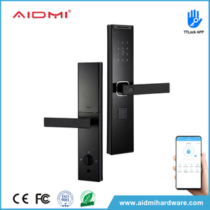 smart door lock Code Door Lock Fingerprint Smart Front Door Lock support TTlock APP door lock ADM-S018