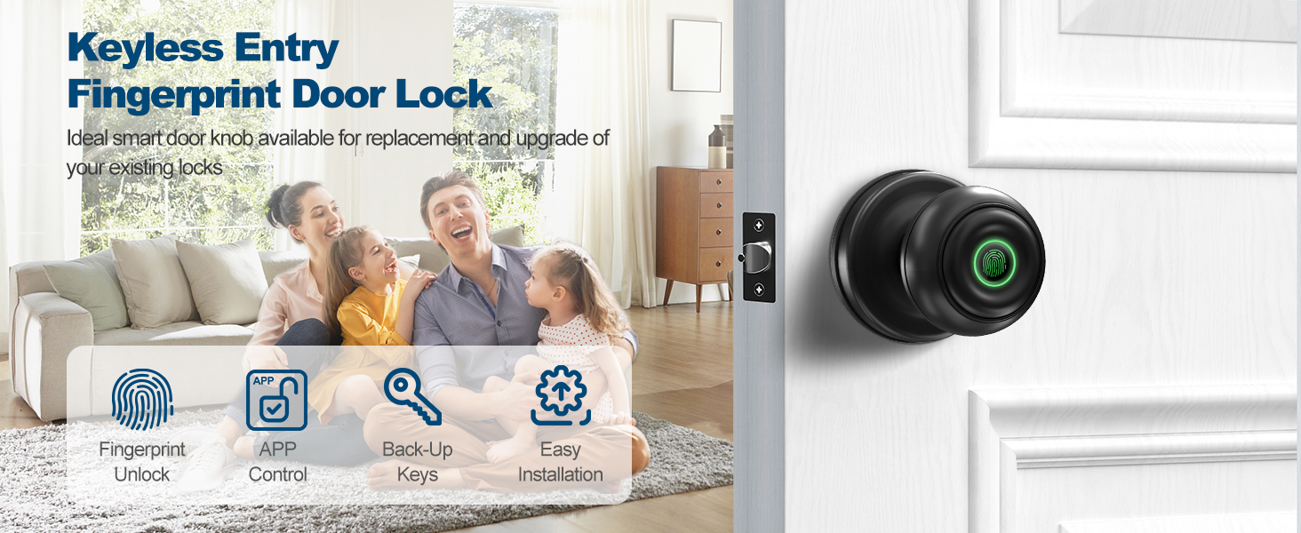 biometric code fingerprint app smart door loks