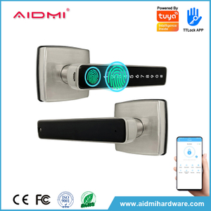 Tuya APP Mobile Remote Control Smart Fingerprint Code Single Latch Lock Indoor For Wooden Door
