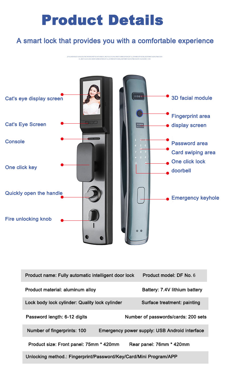 Keyless Entry Door Lock with Handle