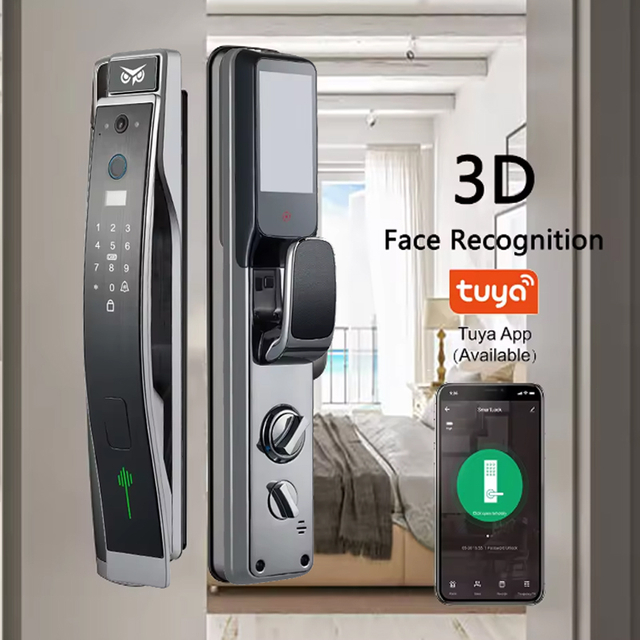 Aidmi Smart Lock Brass Face Id Camera Lock Smart biometric Fingerprint Password ICcard RFID Lock